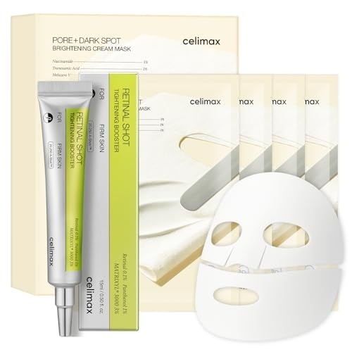 image:imagecelimax Retinal Shot Tightening Booster amp Pore Dark Spot Brightening Cream Mask 4EA  Home Aesthetic Duo Korean Skin Care Gifts for Women