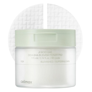 celimax ONE STEP Body Brightening Pad (60 pads) | with Green Tea & White Truffle, for Underarm, Knee & Elbow, Gentle Exfoliating & Hydrating Body Scrub, 110ml(Cica Toner Pad)