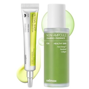 celimax Retinal Booster 15ml + Noni Ampoule 50ml | Soothing & Hydrating Noni Ampoule with Retinal Booster for Wrinkle & Pore Care, Korean Skin Care