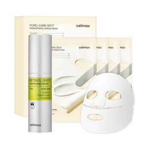 celimax Retinol Shot Serum & Pore Dark Spot Brightening Cream Mask 4EA | Home Aesthetic Duo, Korean Skin Care Gifts for Women