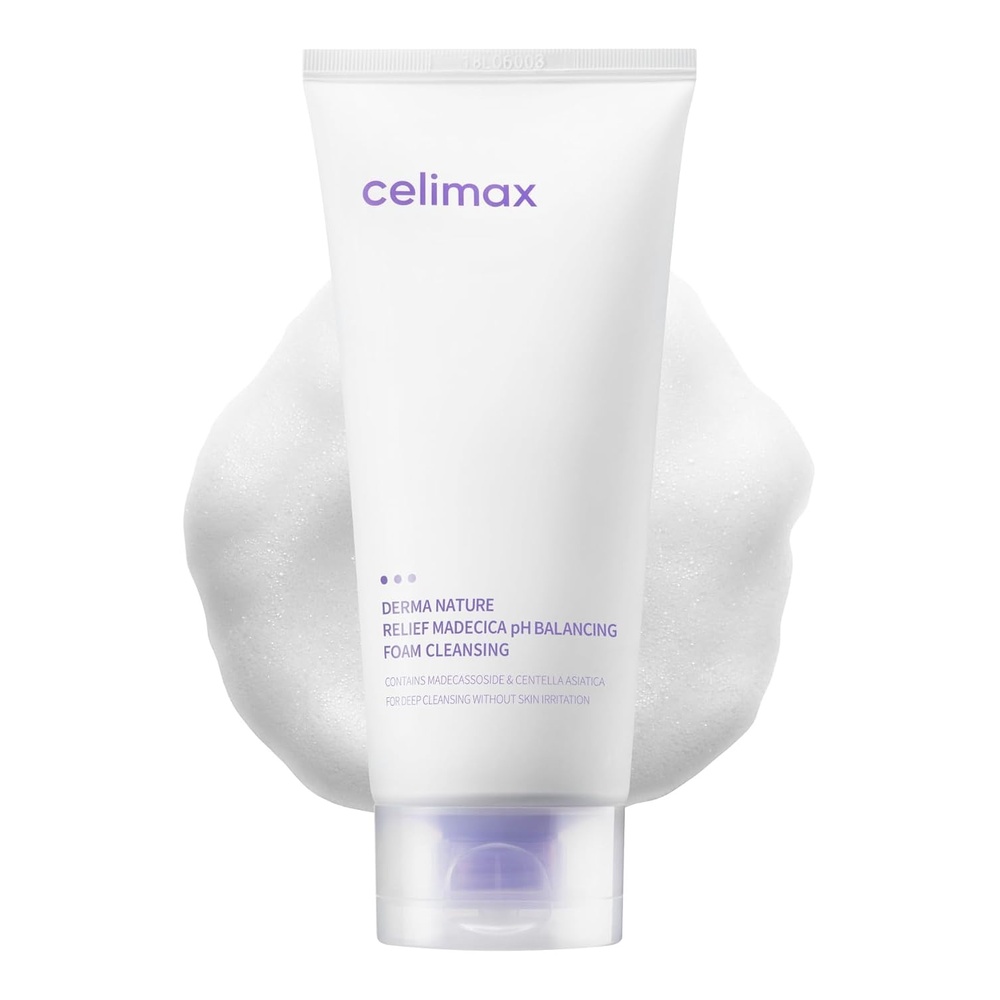 image:imagecelimax Derma Nature Relief Madecica pH Balancing Foam Cleansing  Foaming Face Wash Cleanser Hydrating Soothing Moisturizing 150ml
