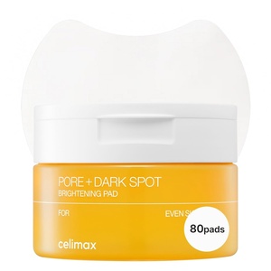 celimax Pore+Dark Spot Brightening Pad | Exfoliating Peeling Pads for Enlarged Pores, with Hyaluronic Acid, Pore Minimizer, Non-Irritating, Hydrating, For Sensitive Skin (80 pads)(80 Count (Pack of 1))
